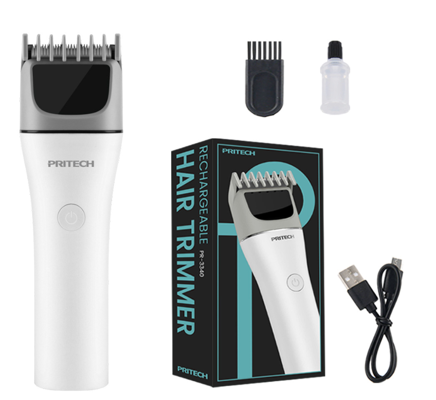 PRITECH Ceramic Blade Cordless Hair Trimmer 5000RPM Electric Hair Clipper for Men | PR-3340