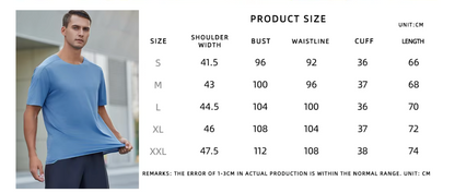 Leichtes Sport-T-Shirt für Herren – Kurzarm-Lauf- und Fitness-T-Shirt für den Sommer | DT24202 