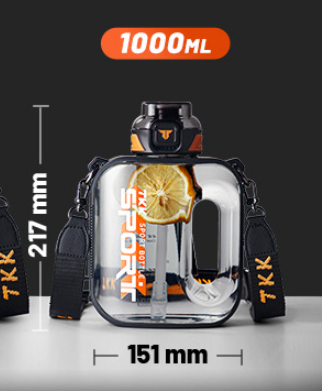 Sport-Wasserflasche TRITAN, großes Fassungsvermögen, hitzebeständig, für Outdoor-Reisen, Wasserkocher, Fitnessstudio, Fitnesskrüge | 1022 