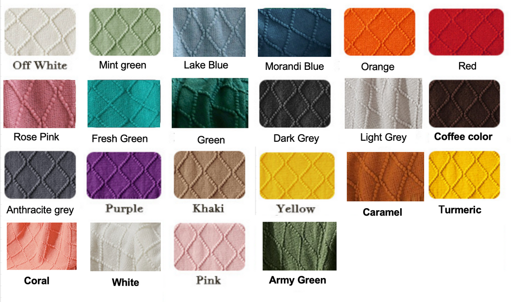 Gemütliche Strickdecke mit Quasten, leichtes, atmungsaktives Acryl für Sofa- und Reisekomfort | YENLN06 