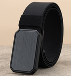 Herren-Stretch-Nylon-Gürtel mit magnetischer Metallschnalle, elastischer Jeansgürtel 