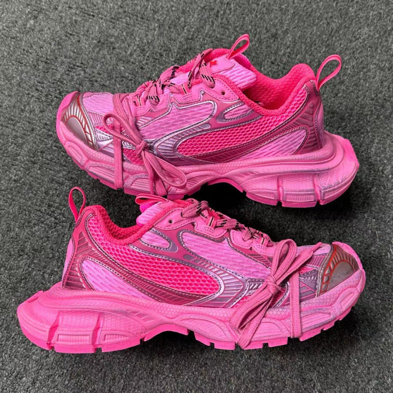 Unisex Paris 3XL Thick-Soled Dad Sneakers Retro Running Shoes Height-Increasing Casual Lace-Up Trainers