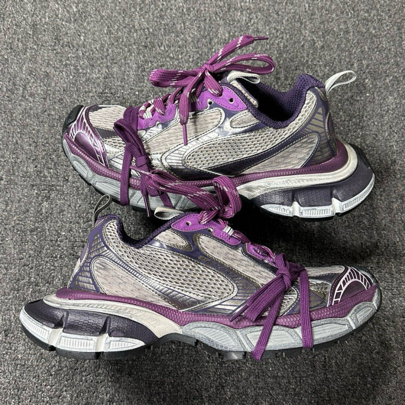 Unisex Paris 3XL Thick-Soled Dad Sneakers Retro Running Shoes Height-Increasing Casual Lace-Up Trainers