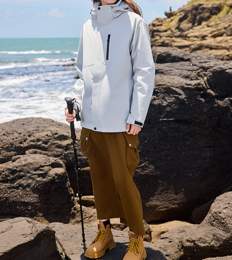 DZRZVD 3-in-1 Down Jacket | 5000mm Waterproof Trekking Coat with Detachable Down Layer | All-Season Outdoor Protection | 250826