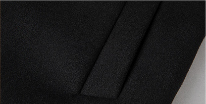 Ekeweer Longline 100% Wool Coat for Tall Men | Double-Faced Wool Overcoat | Handcrafted Fall & Winter Long Trench Coat | 86765