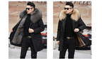 Snow Lotus Men's Mink Fur Parka 2025 Winter Detachable Mink Lining Long Coat Luxury Slim-Fit Fur-Trimmed Jacket | 215