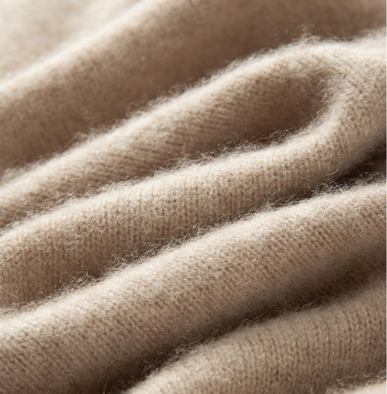 Men's Premium Cashmere Blend Sweater Chunky Knit Mock Neck Pullover Winter Warm Relaxed Fit Knitwear | JW-039