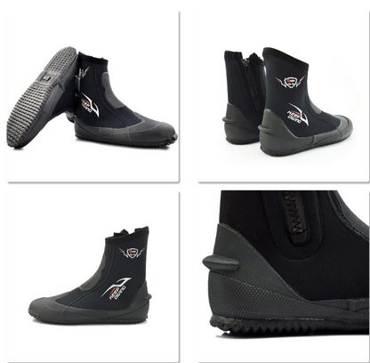 KEEP DIVING 5mm Neoprene Dive Boots | High-Elasticity Vulcanized Water Shoes for Diving & Fishing | Thermal Slip-On Boots | DB-151