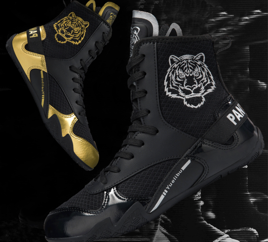 Qiku Bao Combat Sports Shoes | Unisex Wrestling & Boxing Shoes | Gum Rubber Sole for Muay Thai & Martial Arts | QK1139