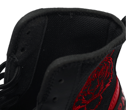 Qiku Bao Combat Sports Shoes | Unisex Wrestling & Boxing Shoes | Gum Rubber Sole for Muay Thai & Martial Arts | QK1139