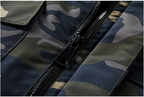 Vielseitige Camouflage-Militärjacke für Herren mit Fleecefutter, Pelzkapuze und mehreren Taschen 