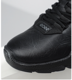 Men’s Leather Waterproof Walking Trainers | Business Casual Outdoor Sneakers | Soft Cushioned Comfort Shoes