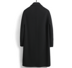 100% Wool Double-Faced Long Coat Men | Premium Tailored Overcoat | Business & Casual Winter Outerwear Wool Trench Coat