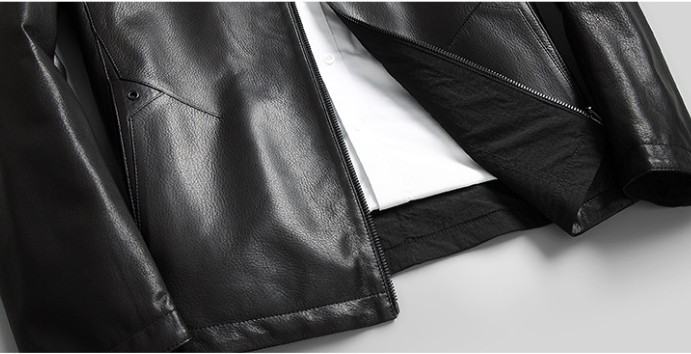 Men’s Genuine Cowhide Leather Jacket | Reversible Fur-Lined Mid-Length Coat | Business Casual Winter Outerwear | 8803