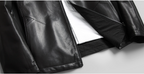 Men’s Genuine Cowhide Leather Jacket | Reversible Fur-Lined Mid-Length Coat | Business Casual Winter Outerwear | 8803