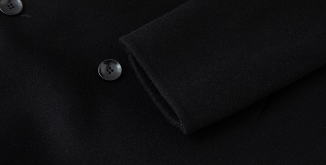 100% Wool Long Trench Coat with Belt | Men’s Knee-Length Double-Faced Wool Overcoat | Premium Winter Outerwear Trench coat