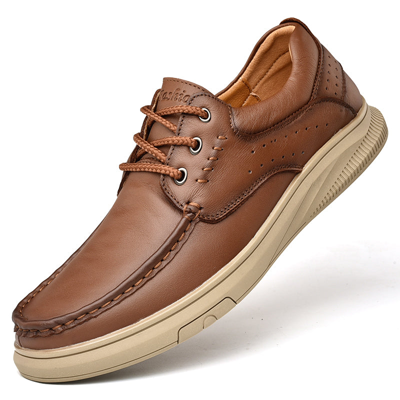 Men's Casual Breathable British Leather Shoes Stylish & Comfortable Footwear | B2231