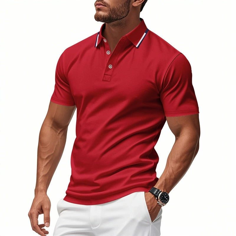Schnelltrocknendes Golf-Poloshirt für Herren – Kurzarm-Sommer-Business-Casual-Oberteil | DS-2108