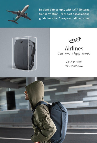 KINCASE Premium Business-Laptop- und Reiserucksack mit großem Fassungsvermögen – Wasserabweisend, Diebstahlschutz, RFID-Schutz | KC-1816 