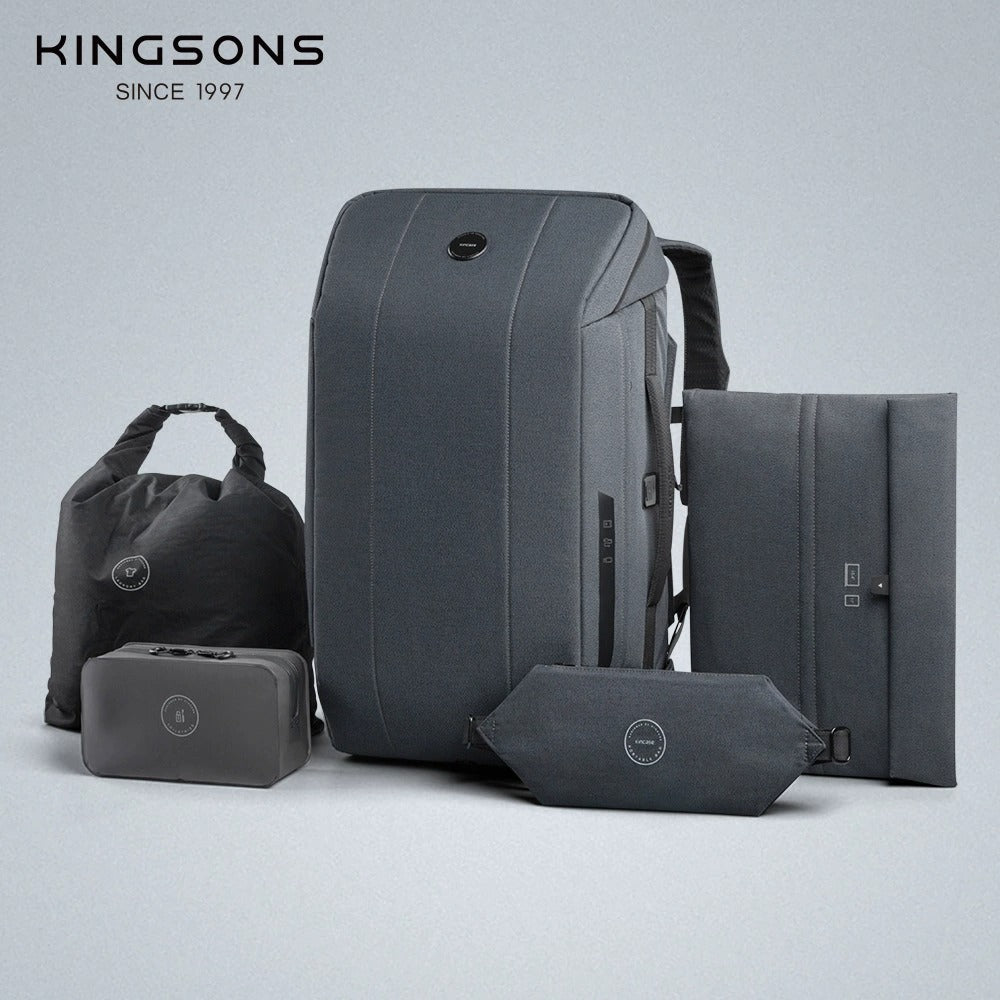 KINCASE Premium Business-Laptop- und Reiserucksack mit großem Fassungsvermögen – Wasserabweisend, Diebstahlschutz, RFID-Schutz | KC-1816 