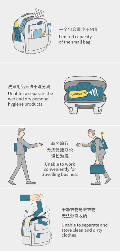 KINCASE Premium Business-Laptop- und Reiserucksack mit großem Fassungsvermögen – Wasserabweisend, Diebstahlschutz, RFID-Schutz | KC-1816 