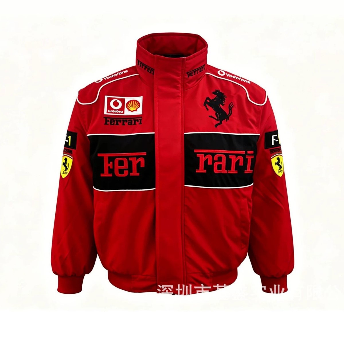 Vintage F1 Racing Jacket Marlboro Style Embroidered Cotton Puffer Coat Unisex Retro Motorsport Outerwear