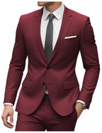 3-teiliger Herrenanzug mit Kragen für Hochzeitsfeiern und formelle Smokings, Jacke mit Hose, Weste, Anzug-Sets | 701 