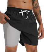 Sommer-Strandshorts mit 3D-Druck für Herren, doppellagig, schnelltrocknend, atmungsaktiv, auffällige Designs | SCDK-QK 