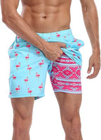 Sommer-Strandshorts mit 3D-Druck für Herren, doppellagig, schnelltrocknend, atmungsaktiv, auffällige Designs | SCDK-QK 