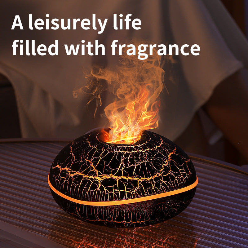 Aromatherapie-Diffusor mit realistischem Flammeneffekt – 7-farbiger LED-Luftbefeuchter mit USB-Stromversorgung für Zuhause, Büro und Schlafzimmer | SD13 