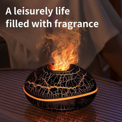 Aromatherapie-Diffusor mit realistischem Flammeneffekt – 7-farbiger LED-Luftbefeuchter mit USB-Stromversorgung für Zuhause, Büro und Schlafzimmer | SD13 