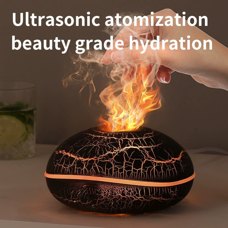 Aromatherapie-Diffusor mit realistischem Flammeneffekt – 7-farbiger LED-Luftbefeuchter mit USB-Stromversorgung für Zuhause, Büro und Schlafzimmer | SD13 