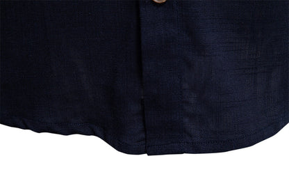 Herrenhemd aus Leinenmischung - 2025 Frühling Slim-Fit Casual Top | SH2025 