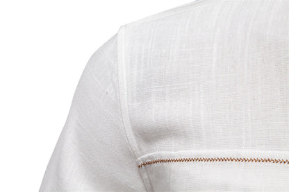 Herrenhemd aus Leinenmischung - 2025 Frühling Slim-Fit Casual Top | SH2025 