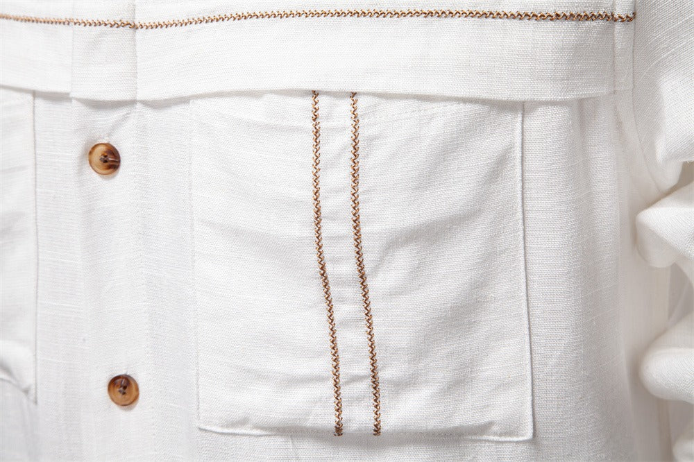 Herrenhemd aus Leinenmischung - 2025 Frühling Slim-Fit Casual Top | SH2025 