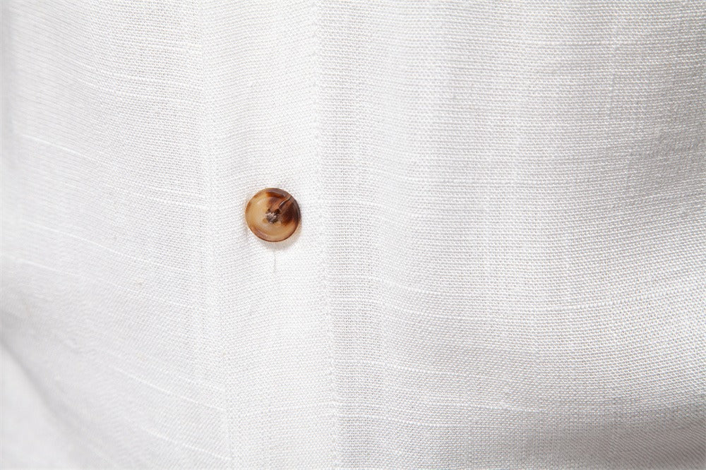 Herrenhemd aus Leinenmischung - 2025 Frühling Slim-Fit Casual Top | SH2025 