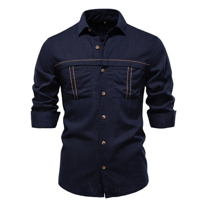 Herrenhemd aus Leinenmischung - 2025 Frühling Slim-Fit Casual Top | SH2025 