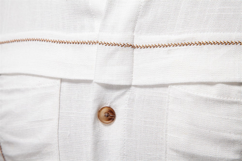 Herrenhemd aus Leinenmischung - 2025 Frühling Slim-Fit Casual Top | SH2025 