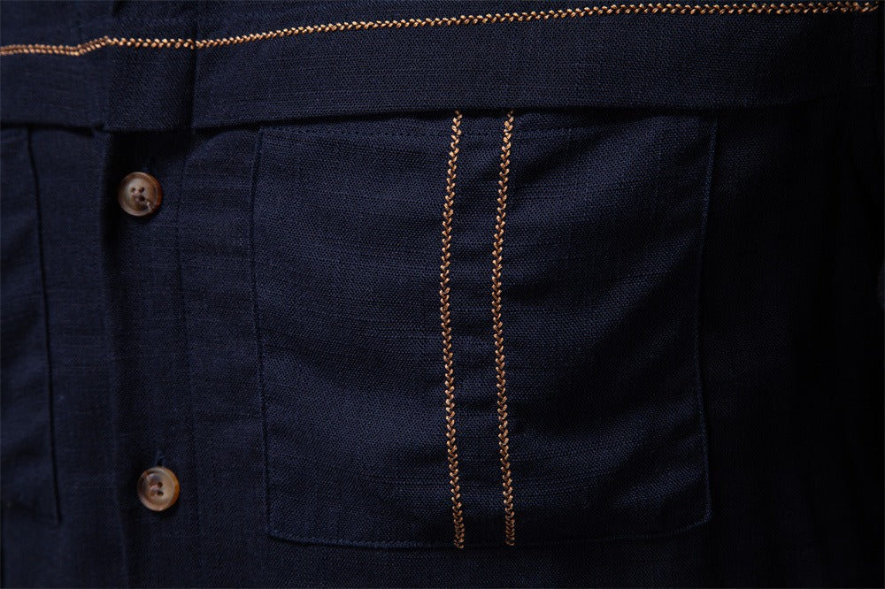 Herrenhemd aus Leinenmischung - 2025 Frühling Slim-Fit Casual Top | SH2025 