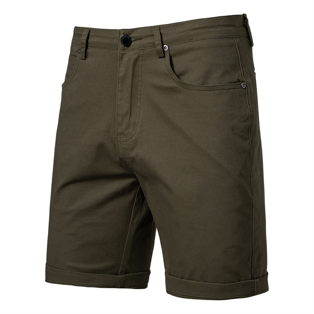 Herren Baumwolle Casual Cargo Shorts Sommer Slim Fit 5-Zoll Straight-Leg Short | ST010 