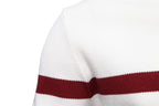 Herren-Strickpullover mit Stehkragen und halbem Reißverschluss – Lässiger Colorblock-Pullover | SW135 