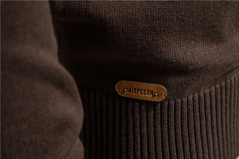 Herren-Strickjacke aus weicher Baumwolle mit Reißverschluss, Urban Slim Fit, Stehkragen, Pullover, Qualitätsoberteil | SW188 