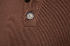 Herren-Cardigan mit hohem Kragen und Reißverschluss – Einfarbiger Strickpullover, warme Business-Casual-Winterjacke für Herren | SW833 
