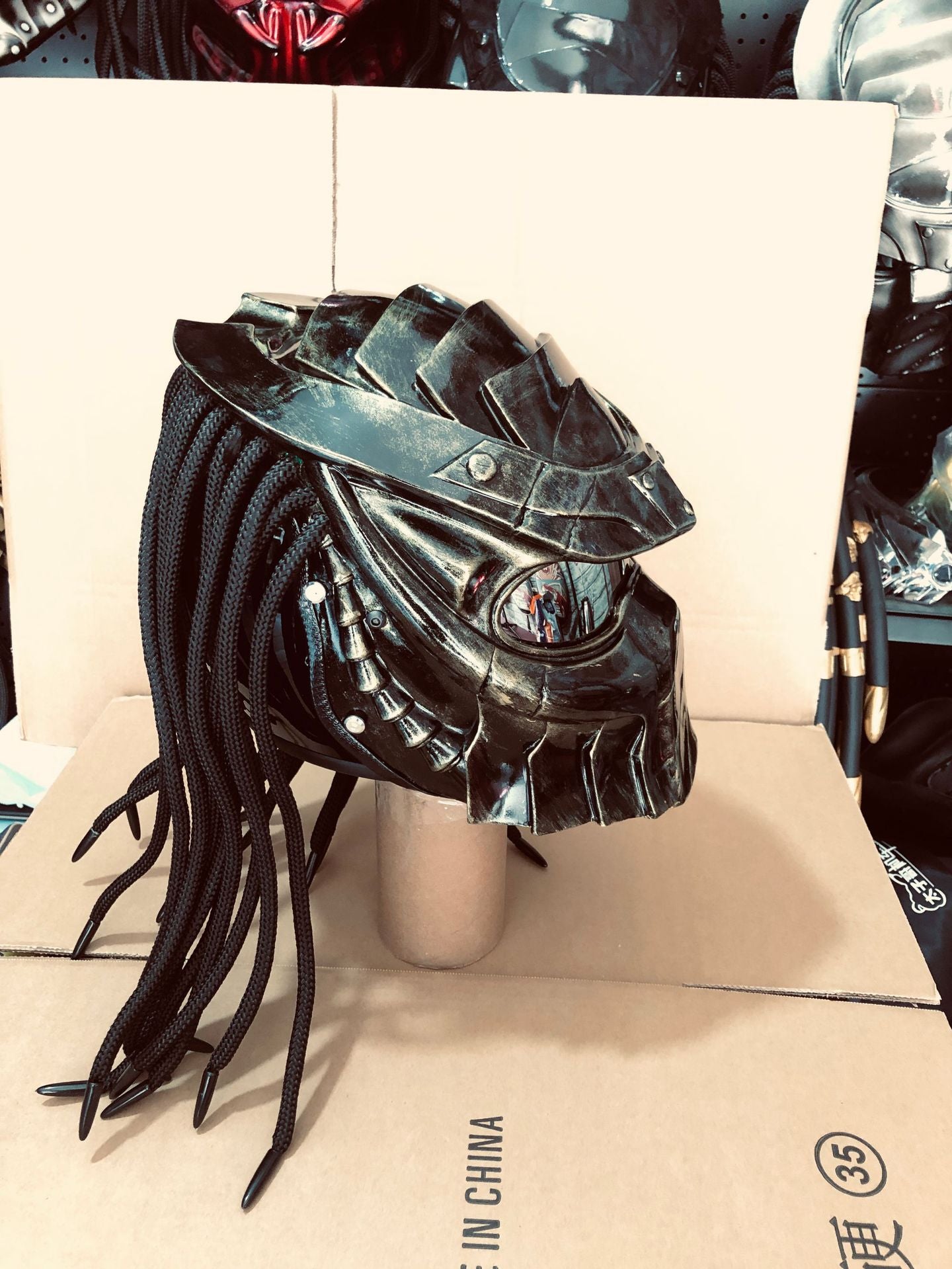 Full Face Motorcycle Helmet Stylish 3-Layer Protective Helmet Predator Evo Motorcycle Helmet PC+ABS High Security Safety Helmet | 883-2