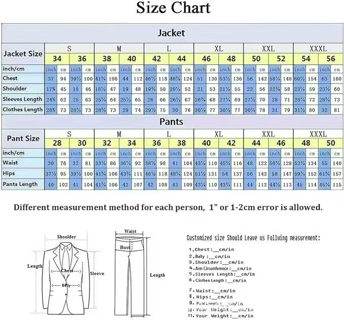 Men's Premium 2pcs Suits – Formal Wedding Groom Attire | 001