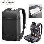Kingsons Slim Business Rucksack – Wasserdicht, Diebstahlsicher, Laptoptasche | 3210 