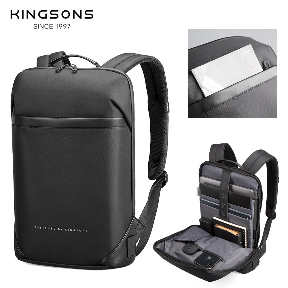 Kingsons Slim Business Rucksack – Wasserdicht, Diebstahlsicher, Laptoptasche | 3210 