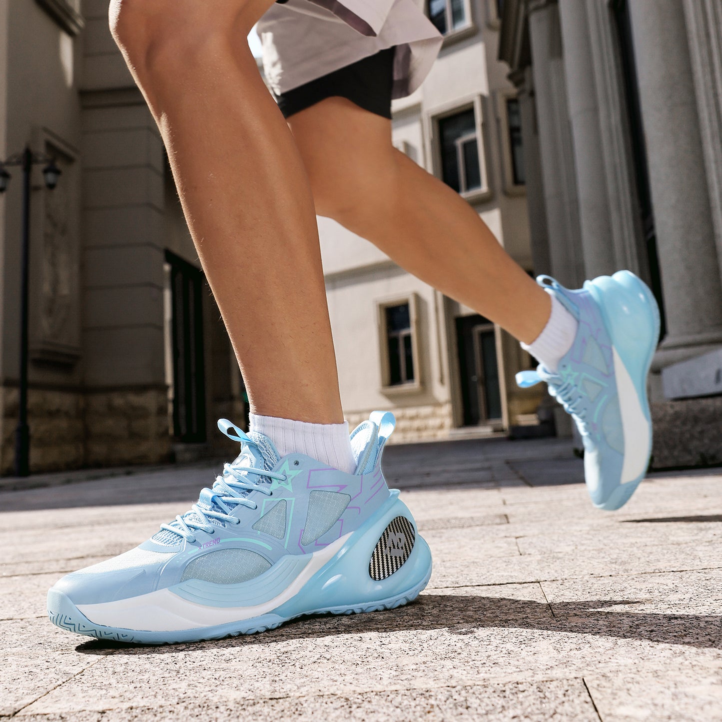 Hochleistungs-Basketballschuhe für Herren – Nahtlose Strick-Court-Sneaker | A500 