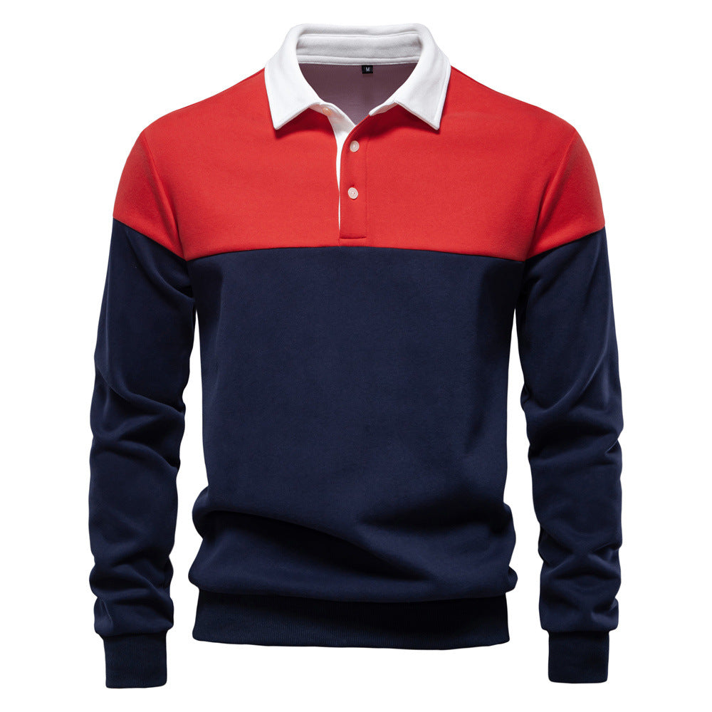 Langarm-Sweatshirt mit Polokragen für Herren – 2025 Frühlings-Casual-Streetwear-Top | HD3006 