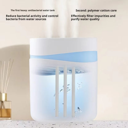 USB-betriebener Kaltnebel-Luftbefeuchter – Leiser Aromatherapie-Diffusor mit 3 Sprühöffnungen | USZK-10 